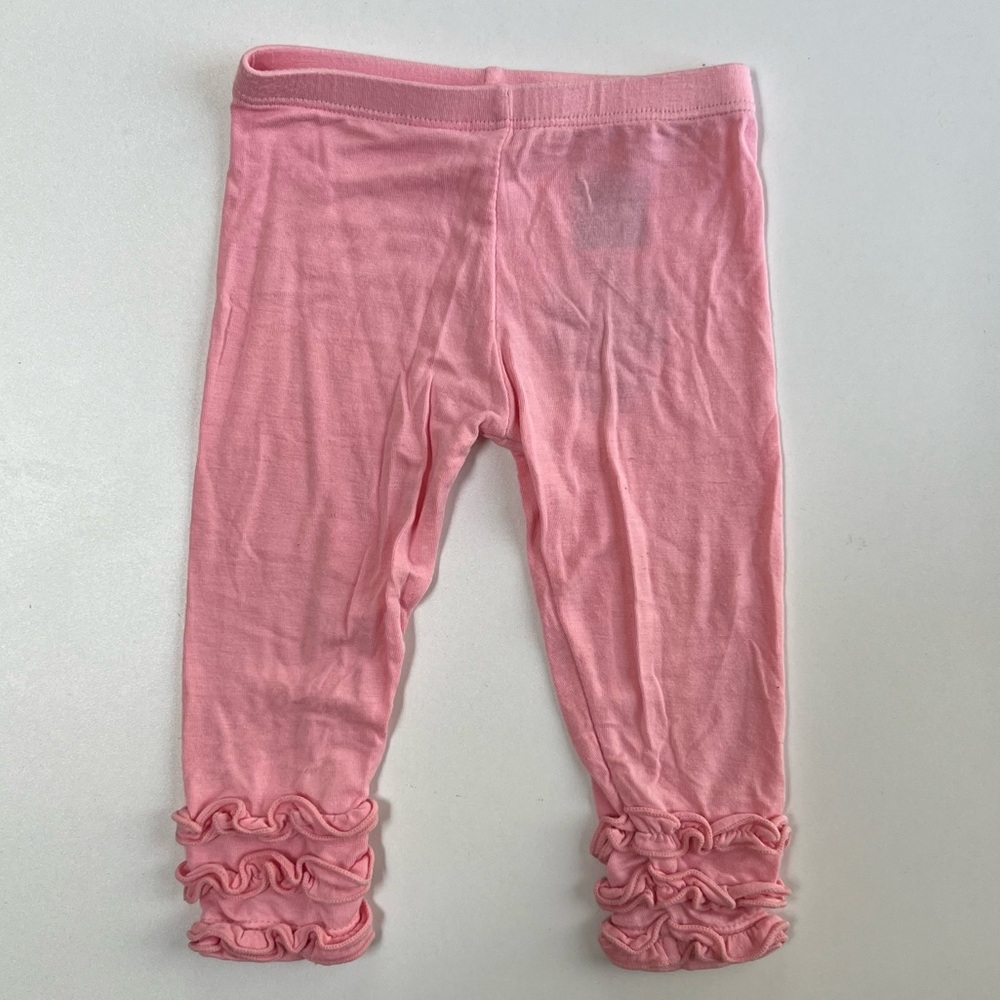 Kickee Pants Pink Ruffle Leggings 3-6 Months